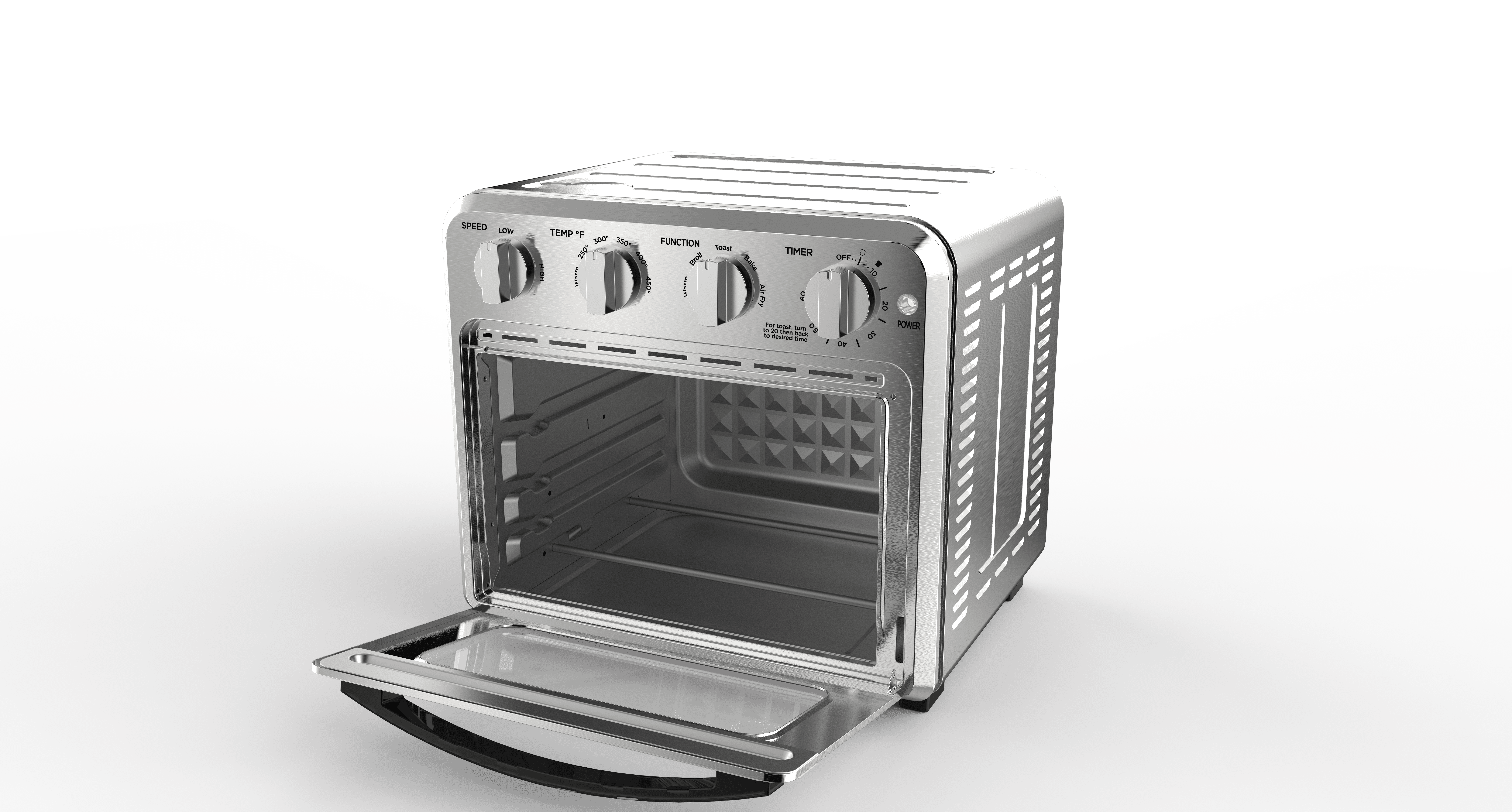 Geek Chef Air Fryer Toaster Oven Combo, 4 Slice Toaster Convection Oven Warm, Broil, Toast, Bake, Oil-Free, Accessories Included, Stainless Steel Geek Chef Air Fryer Toaster Oven Combo, 4 Slice Toaster Convection Oven Warm, Broil, Toast, Bake, Oil-Free, Accessories Included, Stainless Steel