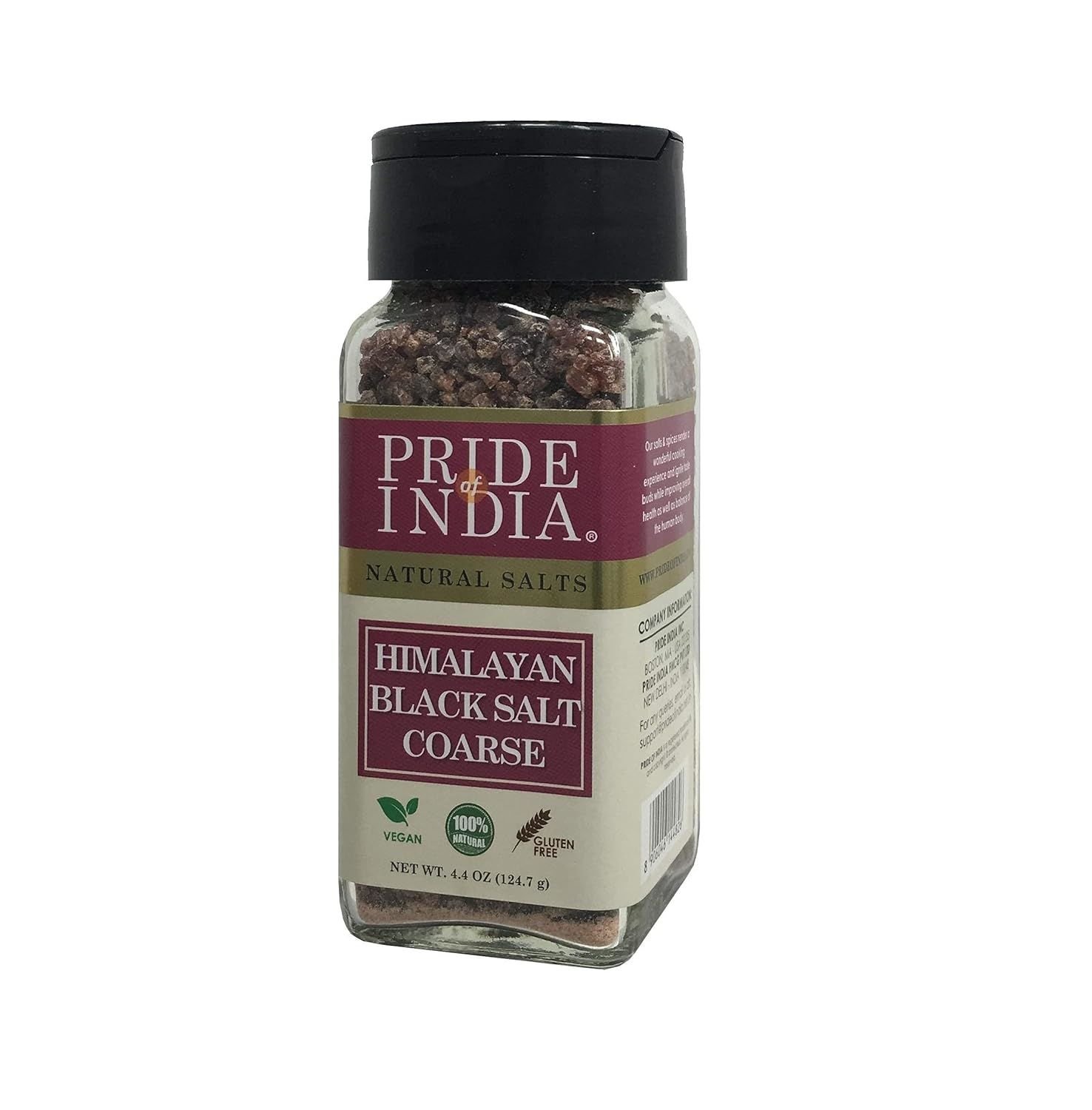 Pride Of India- Himalayan Black Rock Salt, Coarse Grind, (4.4 oz)- Kala Namak, Contains 84+ Minerals, Perfect for Cooking, Tofu Scrambles Pride Of India- Himalayan Black Rock Salt, Coarse Grind, (4.4 oz)- Kala Namak, Contains 84+ Minerals, Perfect for Cooking, Tofu Scrambles