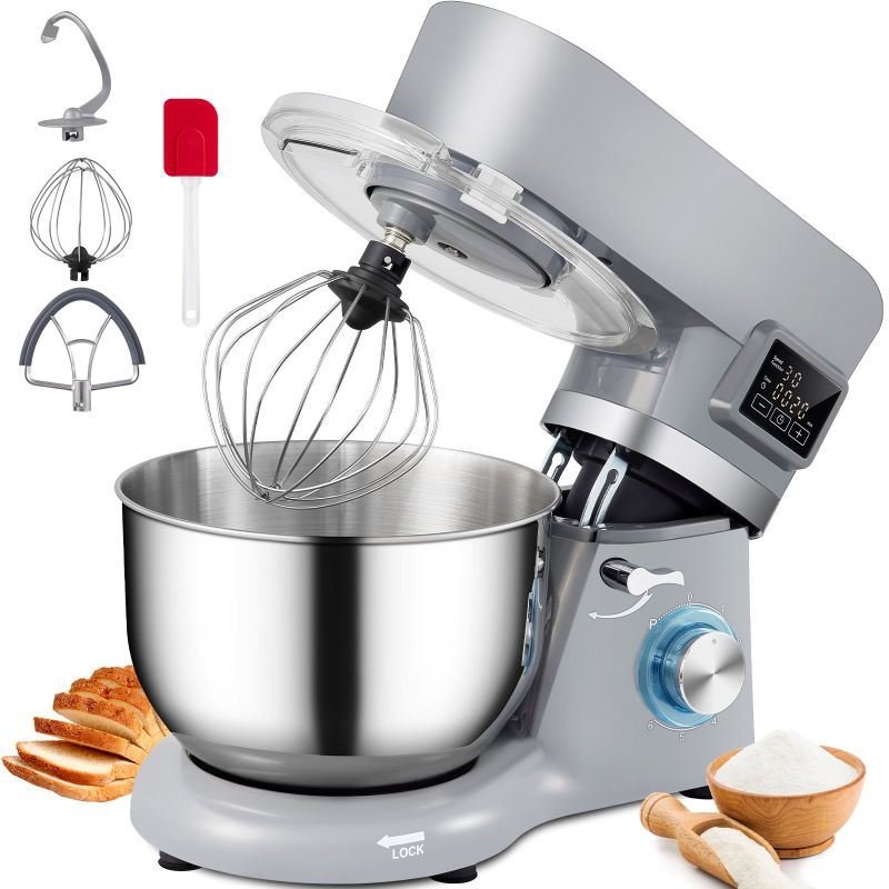 Smart Household 660W Stand Mixer 6-Speed Tilt-Head Dough Mixer W/ 3 Attachments Smart Household 660W Stand Mixer 6-Speed Tilt-Head Dough Mixer W/ 3 Attachments